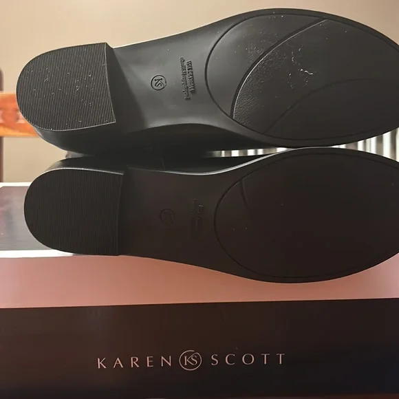 Karen Scott Black and Brown Knee-High Boots - Picture 6 of 7